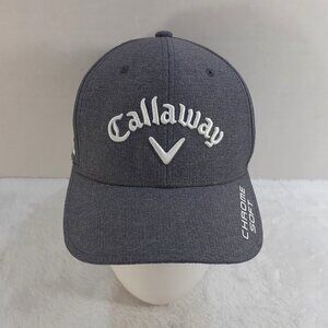 Callaway Hat Cap Strap Back One Size Gray Chrome Soft Epic Apex Mens Golf NWOT